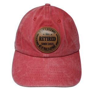 The Legend Has Retired Since 2025 Slideback Baseball Cap Red One Size Clatnew